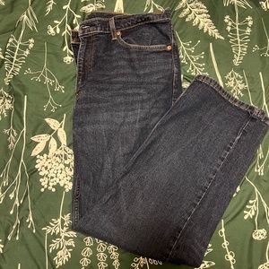 Levi's 514 38x30 Men's Straight Denim Jeans Dark Wash